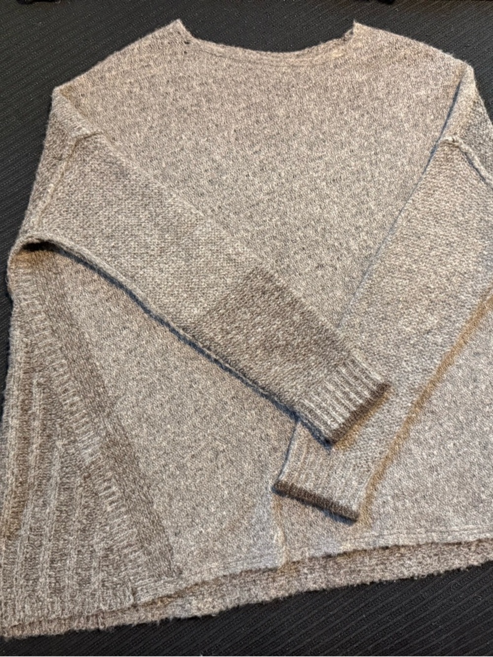 Paychi Guh Musk and Chocolate Dreamy Reversible Heather Gray Women's Sweater